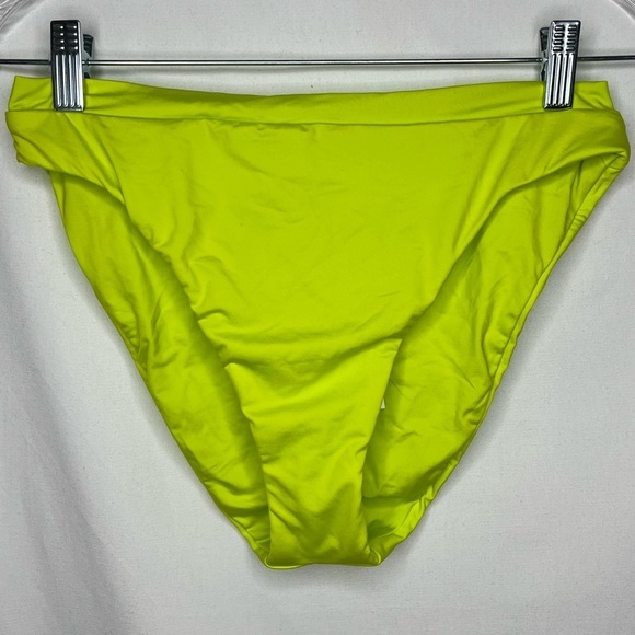 NWT Becca lime green high French cut bikini swimsuit bottoms Small free shipping - Picture 5 of 8